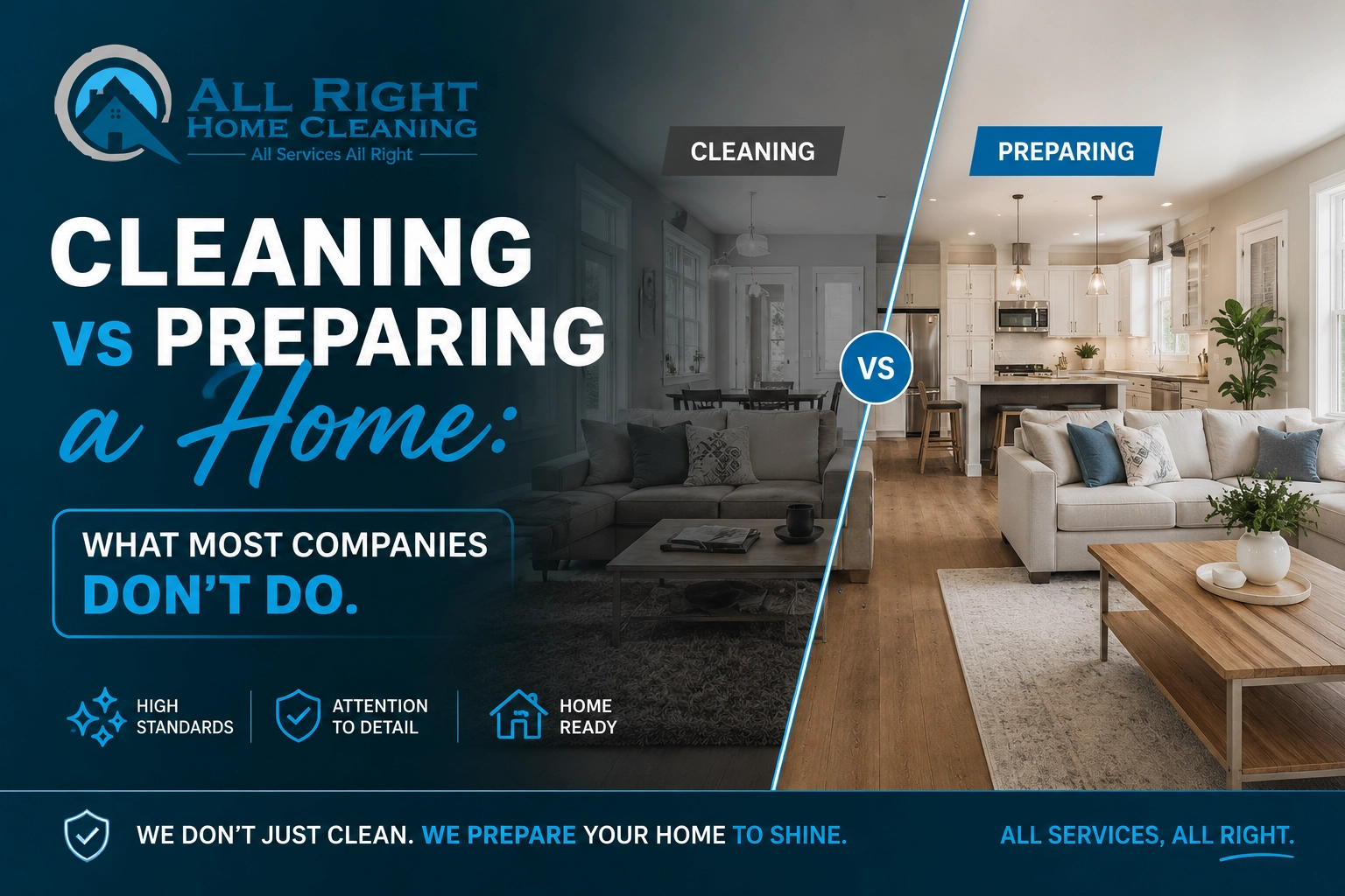Cleaning vs Preparing a Home: What Most Companies Don't Do