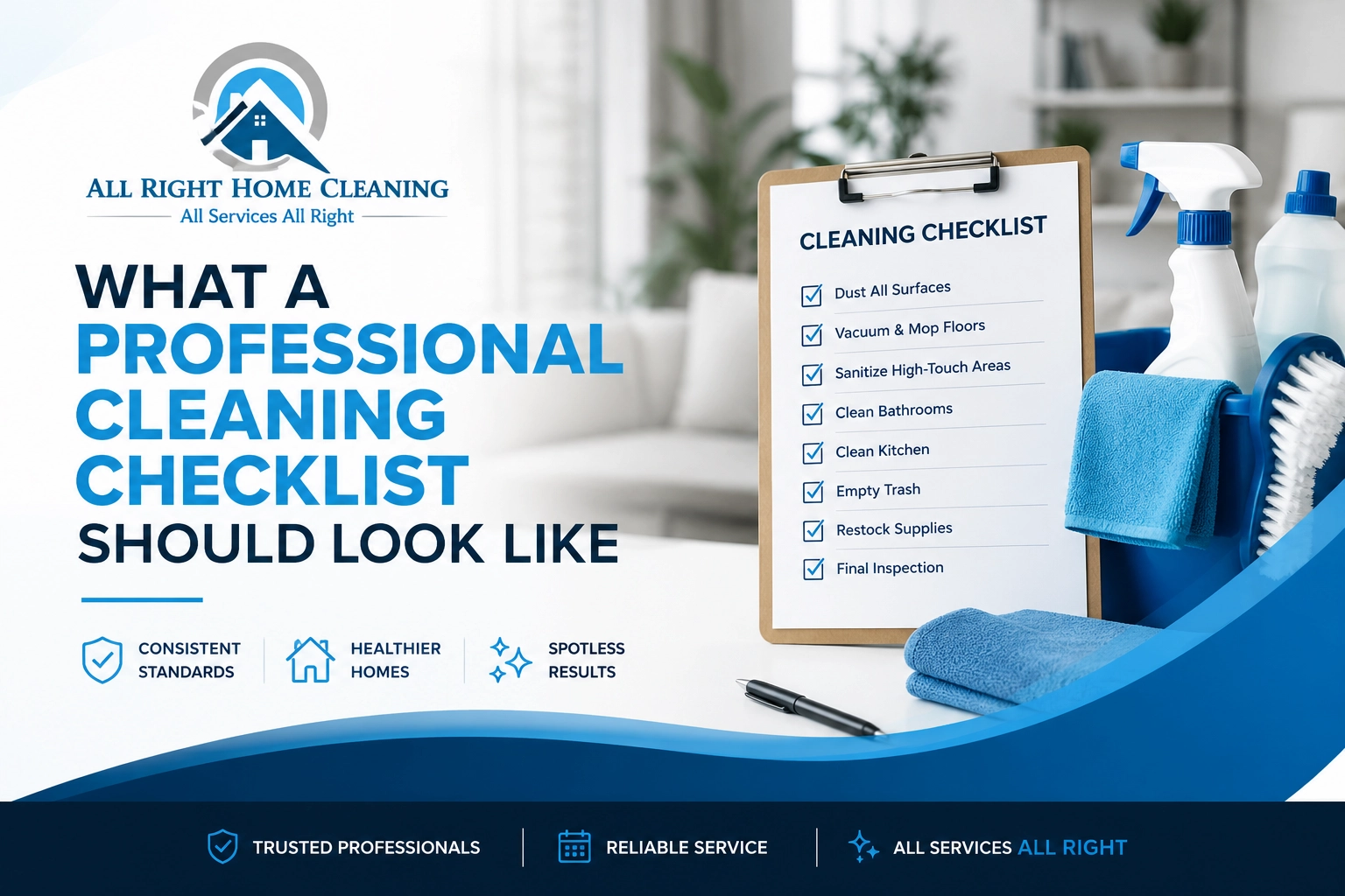 What a Professional Cleaning Checklist Should Look Like