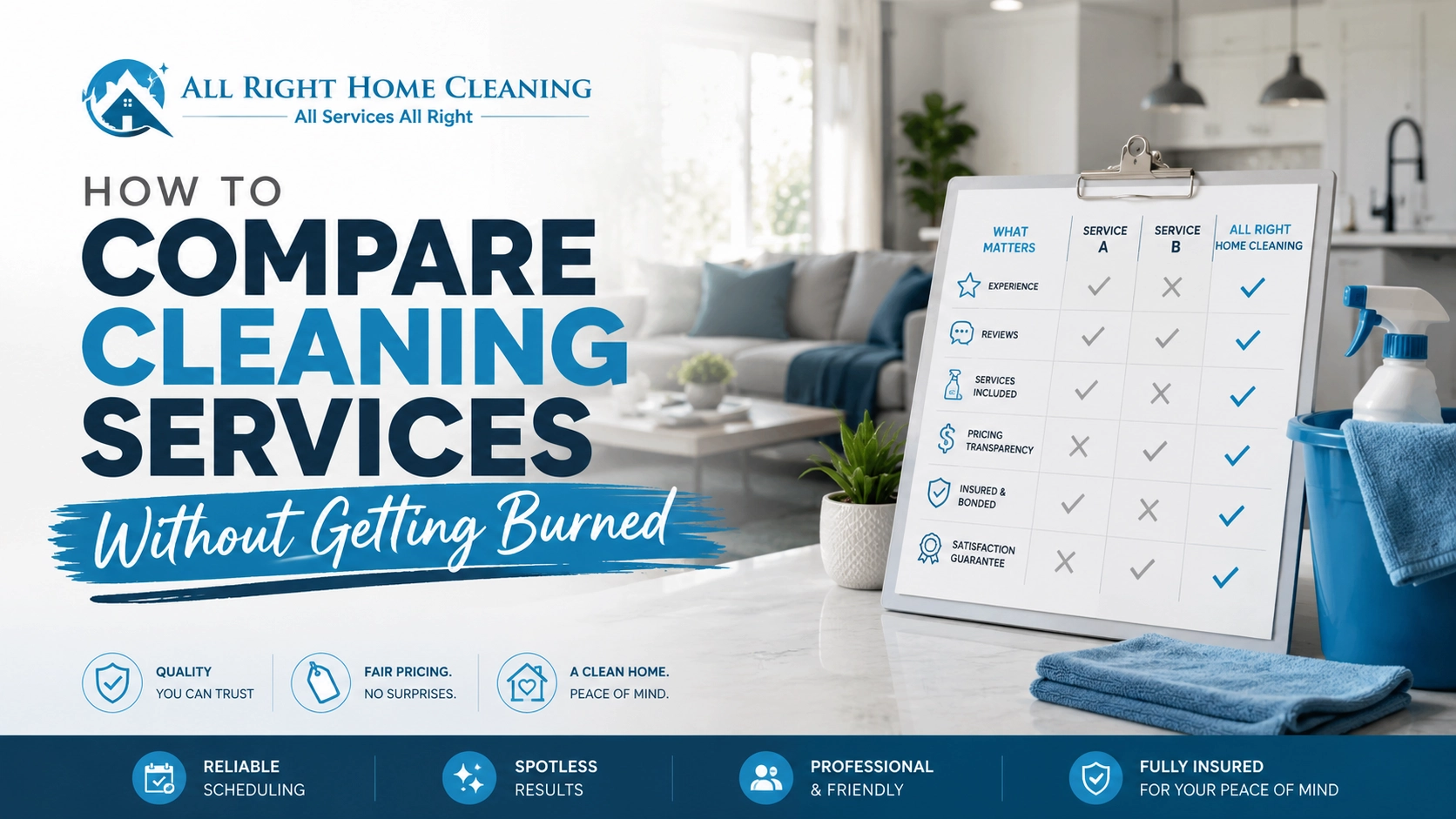 How to Compare Cleaning Services Without Getting Burned
